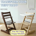 Load image into Gallery viewer, High Chair Tray for Stokke Tripp Trapp White No Baby Set Needed. Suction Surface Snap on BPA Free
