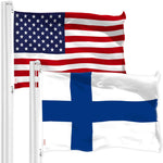 Load image into Gallery viewer, USA American Flag &amp; Finland Finnish Flag 3x5 Ft Printed 150D Polyester