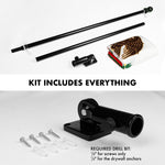 Load image into Gallery viewer, G128  6 Feet Tangle Free Spinning Flagpole (Black) Mexico Double Sided Brass Grommets Embroidered 3x5 ft (Flag Included) Aluminum Flag Pole