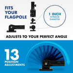 Load image into Gallery viewer, G128  6 Feet Tangle Free Spinning Flagpole (Black) Christian Flag Brass Grommets Embroidered 3x5 ft (Flag Included) Aluminum Flag Pole