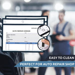 Load image into Gallery viewer, 10 Pack Horizontal Job Ticket Holders 8.5x11 in 3 Hole Black Dry Erase Clear