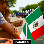 Load image into Gallery viewer, G128 12 Pack Handheld Mexico Mexican Stick Flags  12x18 In  Printed 150D Polyester, Country Flag, Solid Wooden Stick, Spear Gold Tip