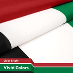 Load image into Gallery viewer, 3 Pack: United Arab Emirates Emirati Flag 3x5 Ft  Printed 150D Polyester Indoor/Outdoor, Vibrant Colors, Brass Grommets, Quality Polyester, Much Thicker More Durable Than 100D 75D Polyester