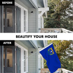 Load image into Gallery viewer, G128 Combo Pack: 6 Ft Tangle Free Aluminum Spinning Flagpole (Silver) &amp; Nevada NV State Flag 3x5 Ft, ToughWeave Series Embroidered 300D Polyester  Pole with Flag Included