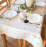 Load image into Gallery viewer, Finest Floral Square Easter Tablecloth Non Iron Stain Resistant  52x52 inch