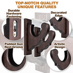 Load image into Gallery viewer, Gun Rack Wall Mount Wenge Hold Up Displays Horizontal Gun Rack and Shotgun