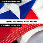 Load image into Gallery viewer, G128  6 Feet Tangle Free Spinning Flagpole (White) Texas Flag Brass Grommets Embroidered 3x5 ft (Flag Included) Aluminum Flag Pole