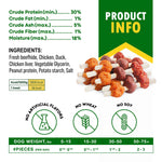Load image into Gallery viewer, Kabobs Dog Treats with Duck &amp; Chicken Human Grade Meat All Natural &amp; Organic Pet Dried Snacks Rawhide Free &amp; Grain Free Long Lasting Chews for Large &amp; Small Dogs Supports Healthy Teeth