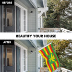 Load image into Gallery viewer, G128 Combo Pack: 6 Ft Tangle Free Aluminum Spinning Flagpole (Silver) &amp; Hawaii Kanaka Maoli Flag 3x5 Ft, LiteWeave Pro Series Printed 150D Polyester  Pole with Flag Included