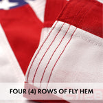 Load image into Gallery viewer, G128 2 PACK: USA American Flag 3x5 Ft Embroidered Spun Polyester