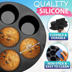 Load image into Gallery viewer, Air Fryer Muffin Pan   3.5 5.8L Compatible 7 Cup Tray Nonstick Silicone Muffin Pans for Baking Air Fryer Silicone Egg Mold with 7.09 x7.09 x0.28  Size   Easy Use and Smooth Cleaning Functionality