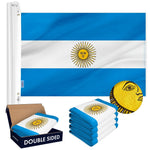 Load image into Gallery viewer, Argentina Argentianian Flag 3x5 Ft 5Pack Doublesided Embroidered Polyester By G128
