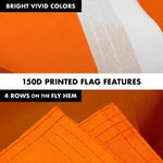 Load image into Gallery viewer, G128 Combo Pack: 5 Ft Tangle Free Aluminum Spinning Flagpole (Silver) &amp; Solid Orange Color Flag 2.5x4 Ft, LiteWeave Pro Series Printed 150D Polyester  Pole with Flag Included