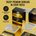 Load image into Gallery viewer, 50pcs 24k Gold Under Eye Patches for Dark Circles Puffy Eyes Wrinkles Collagen