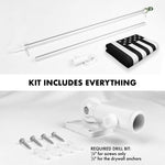 Load image into Gallery viewer, G128 Combo Pack: Flag Pole 6 FT Silver Tangle Free &amp; USA America Black and White Flag 3x5 FT Brass Grommets Printed Polyester (Flag Included) Aluminum Flag Pole