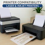 Load image into Gallery viewer, 100 Certificate Paper 8.5 x 11 inch for Printing Blank Certificate Papers for Award Certificates &amp; Diploma Paper Premium White Award Papers Cardstock for Awards &amp; Certificates Graduation