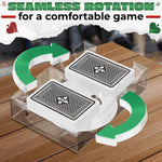 Load image into Gallery viewer, Dual Deck Revolving Card Holder   360 Degree Poker Playing Cards Holder Canasta Card Holder Casino Accessories Acrylic Playing Card Holder for Playing Card Games   Clear Tray Poker Card Deck Holder