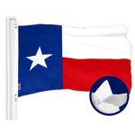 Load image into Gallery viewer, G128 Texas TX State Flag  1x1.5 Ft  ToughWeave Series Embroidered 300D Polyester  Embroidered Design, Indoor/Outdoor, Brass Grommets