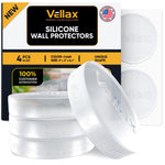 Load image into Gallery viewer, Wall Protectors 4 Pcs of Clear Rubber Knob Self Adhesive Guard Door Bumper Reusable Solution for Stopping Damage &amp; Noise from Doors in Your Home or Office Durable Shock Absorbent Discreet