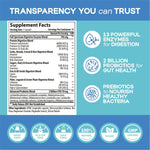 Load image into Gallery viewer, Digestive Enzymes for Gut Health – Bloating &amp; Gas Relief Supplement – IBS Support Probiotic Infused Enzyme for Women &amp; Men – Breaks Down Dairy Carbs &amp; Fats – Keto &amp; Paleo Friendly – 90 Capsules