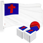 Load image into Gallery viewer, Christian Flag 3x5 Ft 10Pack Embroidered Polyester By G128