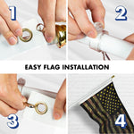 Load image into Gallery viewer, G128 Combo Pack: 6 Ft Tangle Free Aluminum Spinning Flagpole (White) &amp; American USA Camouflage Flag 3x5 Ft, ToughWeave Pro Series Embroidered 420D Polyester  Pole with Flag Included