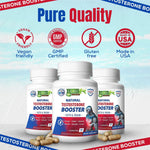 Load image into Gallery viewer, Testosterone Booster for Men Keto Vegan Total Male Test Supplement Tongkat Ali Horney Goat Weed Tribulus Terrestris D Aspartic Acid Boron Plus Zinc DHEA Enhance Max Mood Build Muscle Pills 90 Caps