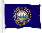 Load image into Gallery viewer, G128 New Hampshire NH State Flag  3x5 Ft  LiteWeave Pro Series Printed 150D Polyester  Indoor/Outdoor, Vibrant Colors, Brass Grommets, Thicker and More Durable Than 100D 75D Polyester