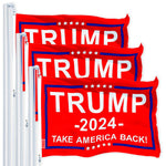 Load image into Gallery viewer, 3Pack: Trump 2024 Take America Back Red Flag 3x5 FT 150D Polyester
