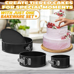 Load image into Gallery viewer, Cake Springform Pan Set of 3 (4  7  9 ) With 60 Parchment Paper   Non Stick Round Cake Pans Sets for Baking Spring Pans for Baking Cheesecake Cake Baking Pans   Springform Cake Pan Set