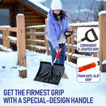 Load image into Gallery viewer, Snow Shovel for Driveway Car Home Garage   Portable Folding Snow Shovel with Retractable Ergonomical Handle and Large Capacity for Snow Removal   Heavy Duty Metal Collapsible Shovel Removal (Dark)