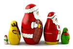 Load image into Gallery viewer, Matryoshka Babuska Russian Nesting Wooden Doll Christmas Story Santa 5 Pcs
