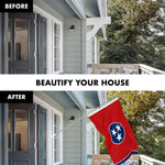 Load image into Gallery viewer, G128 Combo Pack: 5 Ft Tangle Free Spinning Flagpole (Silver) &amp; Tennessee Flag 2.5x4 Ft Embroidered 220GSM Spun Polyester, Brass Grommets (Flag Included) Aluminum Flag Pole