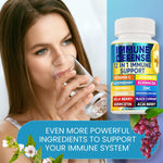 Load image into Gallery viewer, 12 in 1 Premium Immune Defense Vitamins   Immune Supplement w  Vitamin D3 5000 IU Vitamin С 1000mg Zinс 50mg   Luxe Choice for Premium Immune Support   With Echinacea Elderberry and Ginger   120 Caps