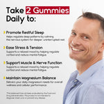 Load image into Gallery viewer, Magnesium Glycinate Gummies 400mg Sleep Gummies for Kids &amp; Adults Magnesium Glycinate Chewable High Absorption for Muscle Recovery Better Sleep &amp; Relaxation Goji Berry Flavor 60 Count