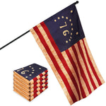 Load image into Gallery viewer, G128 5 Pack: Bennington 76 TeaStained Flag  3x5 Ft  ToughWeave Pro Series Pole Sleeve Embroidered 420D Polyester  Historical Flag, Embroidered Design, High Quality, NO Flagpole Included