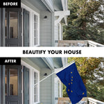 Load image into Gallery viewer, G128 Combo Pack: 5 Ft Tangle Free Spinning Flagpole (White) &amp; Alaska Flag 2.5x4 Ft Embroidered 220GSM Spun Polyester, Brass Grommets (Flag Included) Aluminum Flag Pole