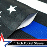 Load image into Gallery viewer, G128 Thin Blue Line Police American Flag Garden Flag  12x18 Inch  Printed 150D Polyester  Honoring Men Women Law Enforcement Black White Blue Outdoor Flag