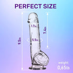 Load image into Gallery viewer, Realistic Dildo 9.5” Clear Suction Dildo Cup for Hands Free for Women for G Spot