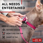 Load image into Gallery viewer, Pink Long Lasting Leather Dog Collar for Large Dogs Adjustable 1520 inch Neck