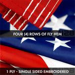 Load image into Gallery viewer, G128 Combo Pack: USA American Flag 3x5 Ft Embroidered Stars &amp; Utah State Flag 3x5 Ft Embroidered Double Sided 2ply