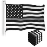 Load image into Gallery viewer, Thin Gray Line American Flag 3x5 Ft 5Pack Printed 150D Polyester By G128