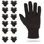 Load image into Gallery viewer, ABC PACK &amp; SUPPLY Brown Jersey Gloves for Men and Women. Brown Jersey Work Gloves. Polyester and Cotton Garden Gloves
