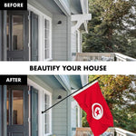 Load image into Gallery viewer, G128 Combo Pack: 6 Feet Tangle Free Spinning Flagpole (Black) Tunisia Tunisian Flag 3x5 ft Printed 150D Brass Grommets (Flag Included) Aluminum Flag Pole