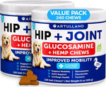 Load image into Gallery viewer, Hemp Hip &amp; Joint Supplement for Dogs 240 Count 2-Pack Glucosamine Chondroitin &amp; MSM