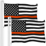 Load image into Gallery viewer, Thin Orange Line American Flag 3x5 Ft 2Pack Printed 150D Polyester