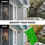 Load image into Gallery viewer, G128 Combo Pack: 5 Ft Tangle Free Aluminum Spinning Flagpole (Silver) &amp; Solid Lime Green Color Flag 2.5x4 Ft, LiteWeave Pro Series Printed 150D Polyester  Pole with Flag Included