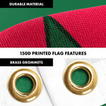 Load image into Gallery viewer, G128 Combo Pack: 6 Ft Tangle Free Aluminum Spinning Flagpole (White) &amp; Dominica Dominican Flag 3x5 Ft, LiteWeave Pro Series Printed 150D Polyester  Pole with Flag Included