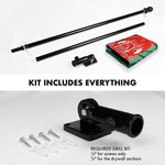 Load image into Gallery viewer, G128 Combo Pack: Flag Pole 6 FT Black Tangle Free &amp; Afghanistan Afghan Flag 3x5 FT Printed 150D Polyester