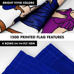 Load image into Gallery viewer, Combo Pack: 6 Feet Tangle Free Spinning Flagpole (Black) Virginia VA State Flag 3x5 ft Printed 150D Brass Grommets (Flag Included) Aluminum Flag Pole